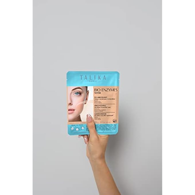 Talika BIO ENZYMES MASK BRIGHTENING - BRIGHTENING FACE MASK - BIOCELLULOSE SHEET MASK FOR DULL COMPLEXION AND DARK SPOTS - SECOND SKIN EFFECT BEAUTY FACE MASK - Image 2